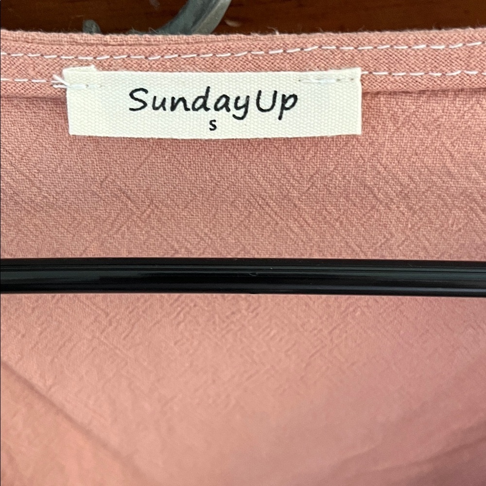 Sunday Up Pink and Green Embroidered Dress NWOT - Picture 2 of 9
